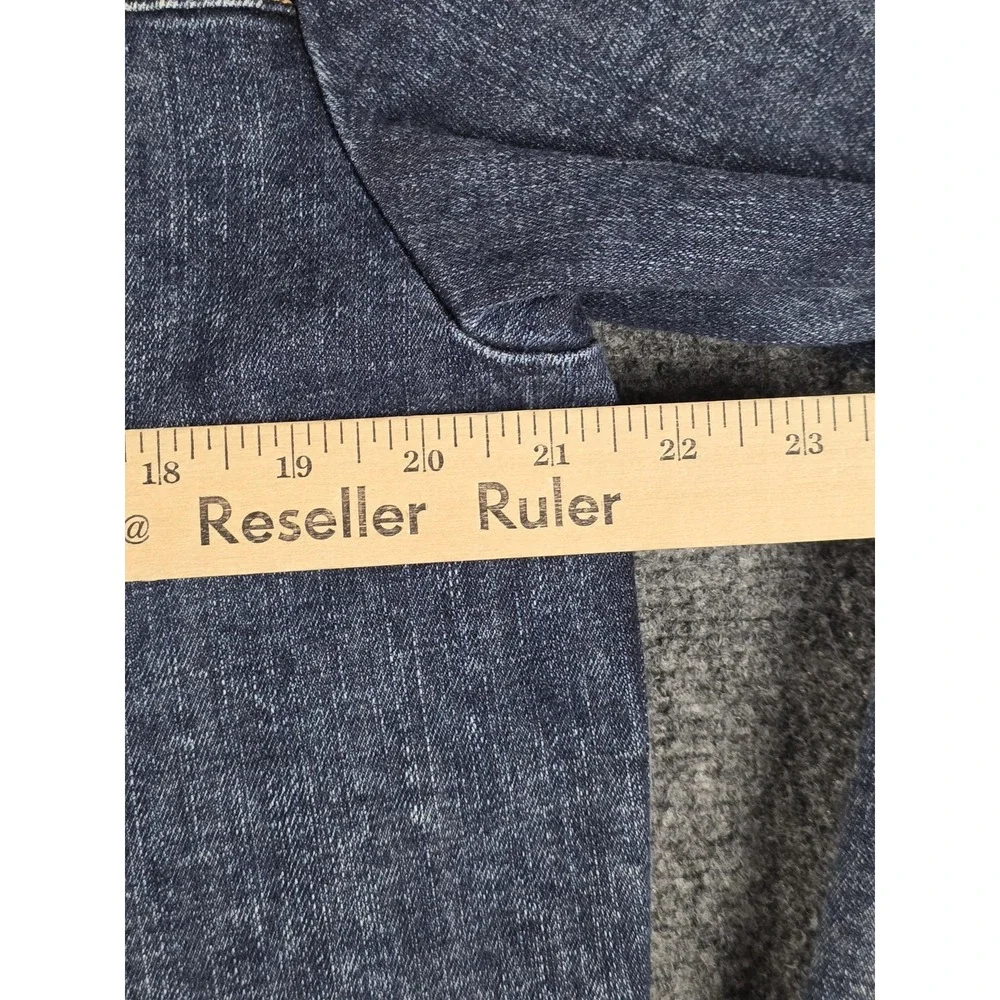 VTG Wrangler Jacket Mens Medium Blue Denim Trucker Button Front Stretch MJM13IA